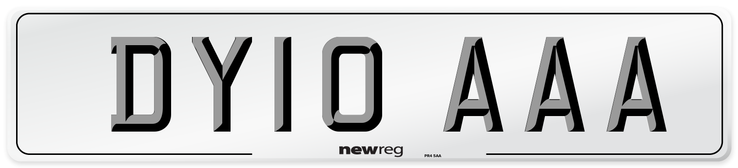 DY10 AAA Number Plate from New Reg